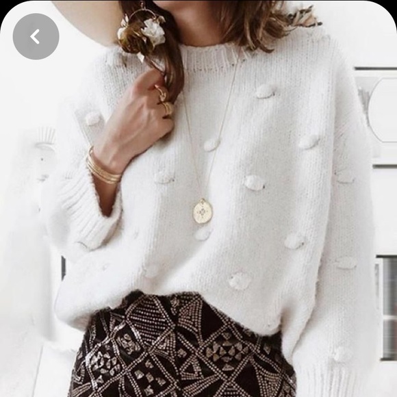 BLACK Polka Dot Zara Sweater - Picture 2 of 4